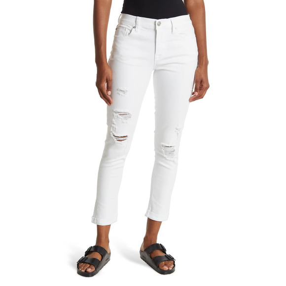 Hudson Natalie Jeans Mid Rise Super Skinny Ankle Denim Ivy White NWT Size 25 - Picture 1 of 8